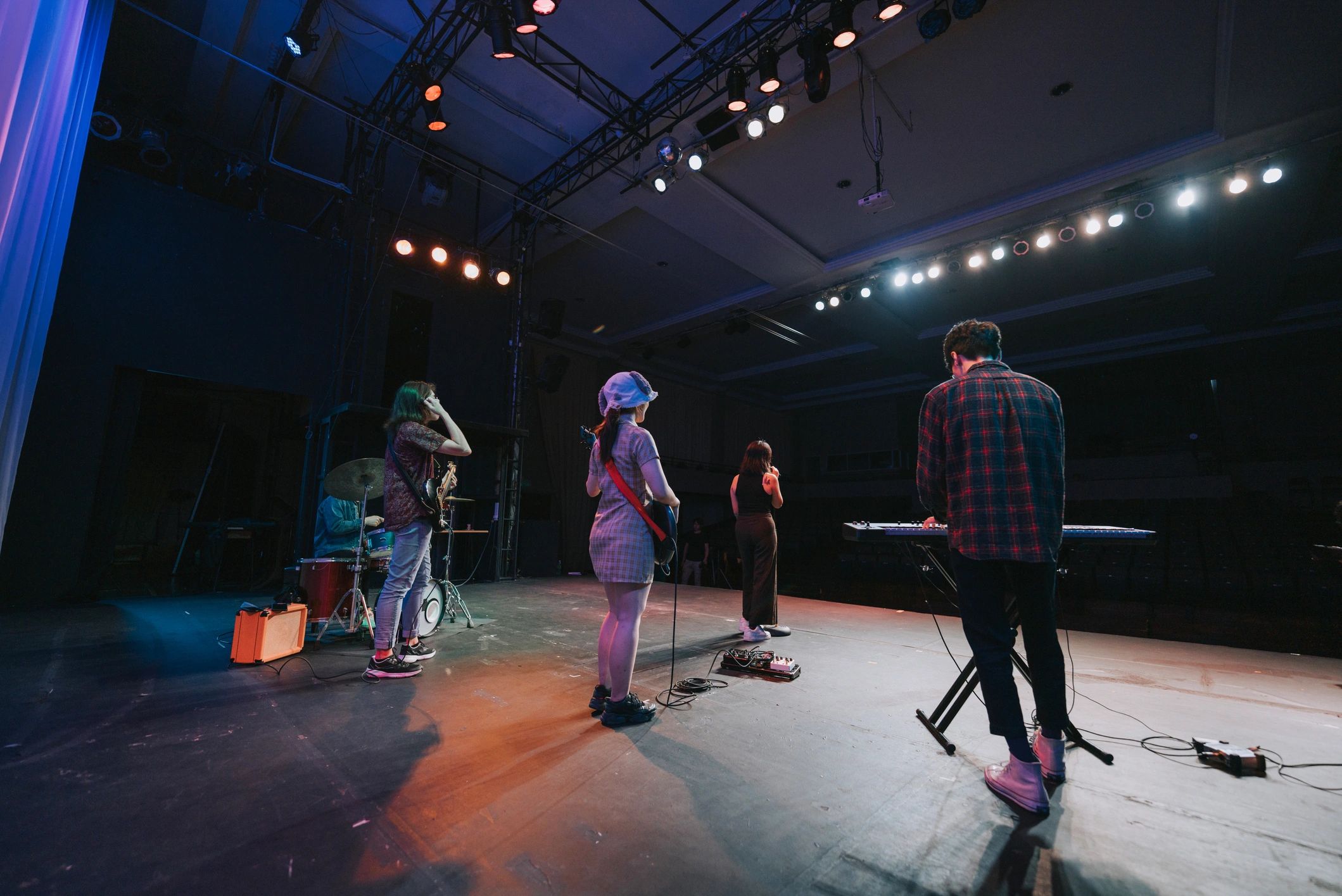 Concert performance with stage lights